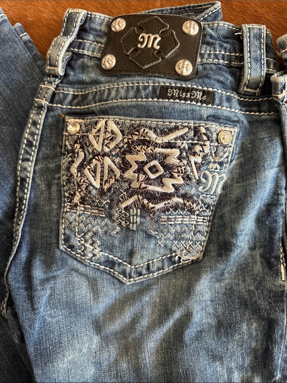 Miss Me Blue Embroidered bootcut Jeans Duo - Picture 2 of 7